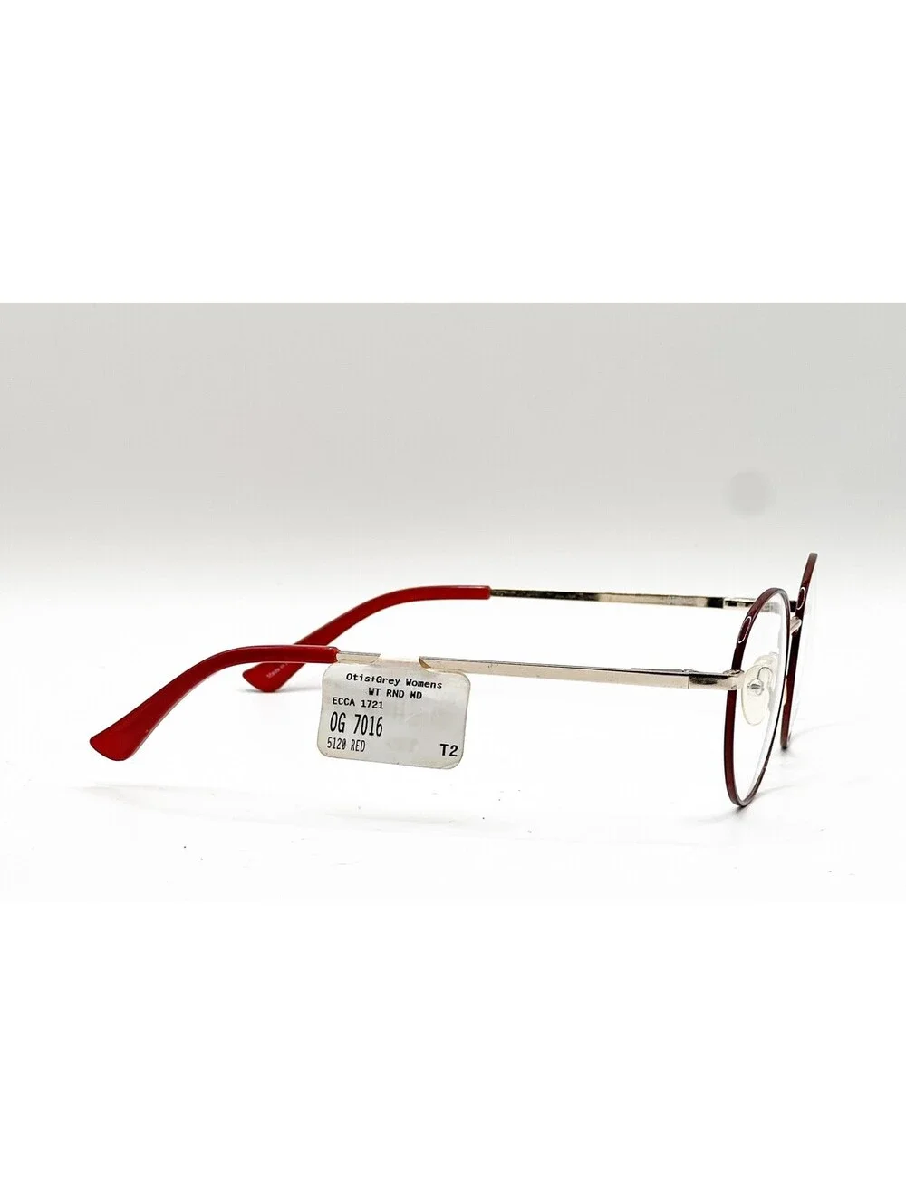 Otis Grey OG 7016 RD Black Gold Red Round Authentic Eyeglass Frames 51-20